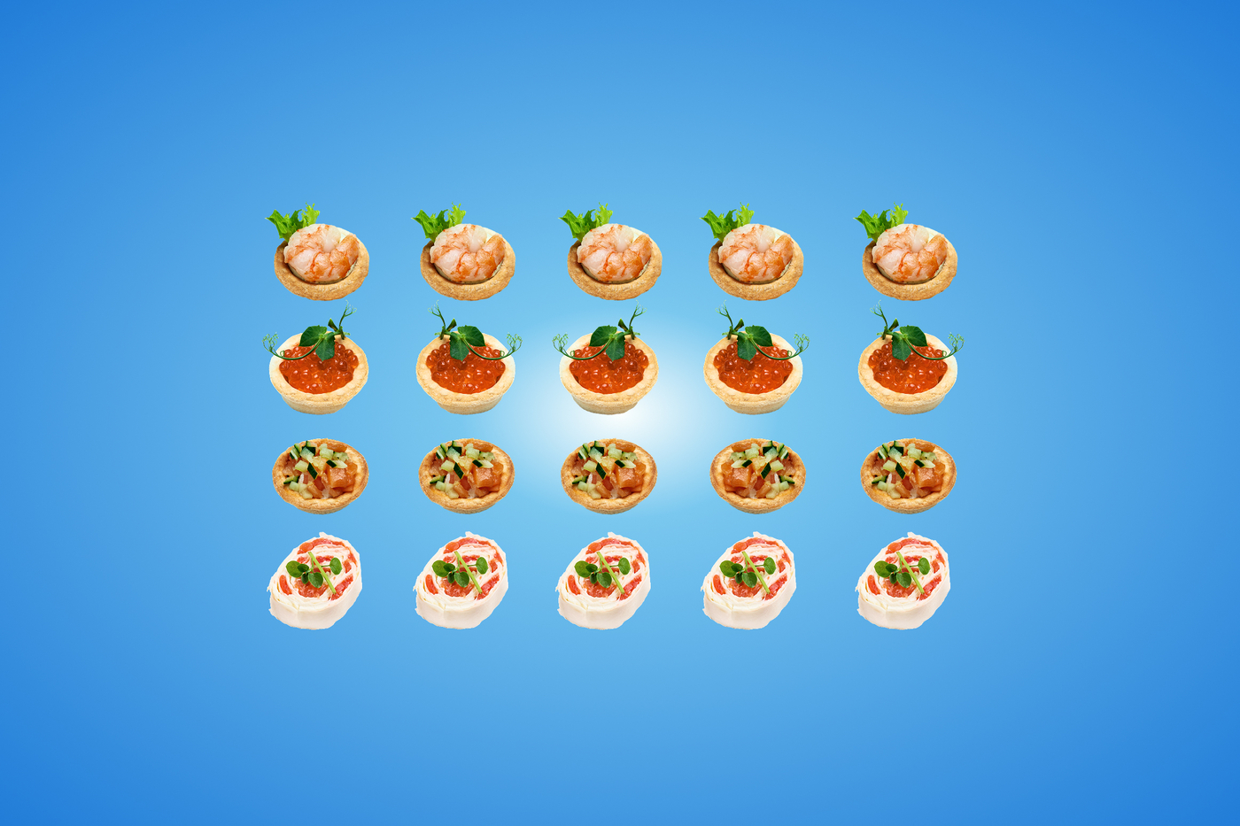 Set of 20 Seafood Finger Food