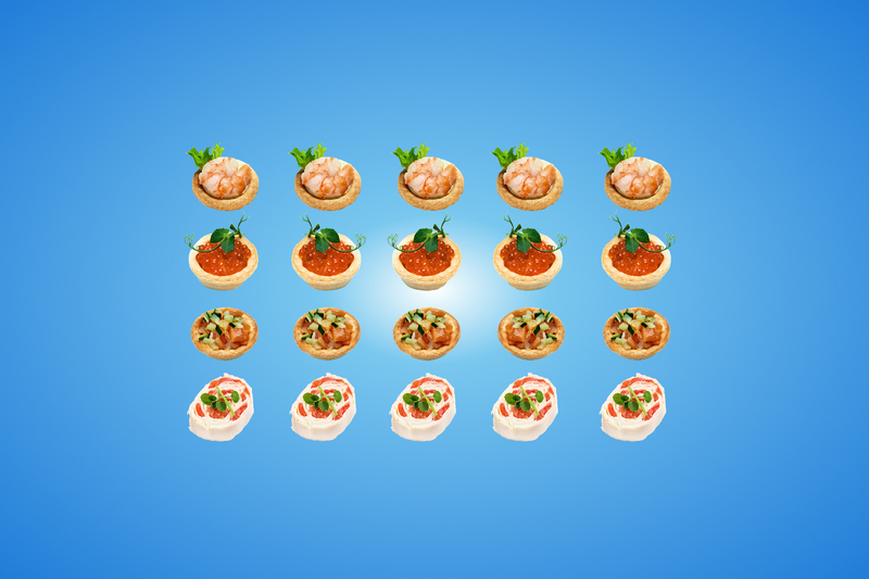 Set of 20 Seafood Finger Food
