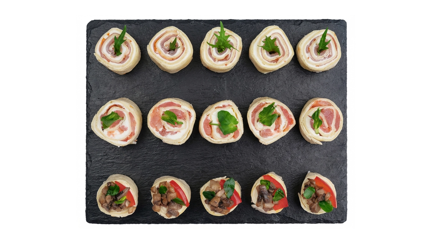Selection of 15 Mixed Roulades - Chicken, Salmon, Ham