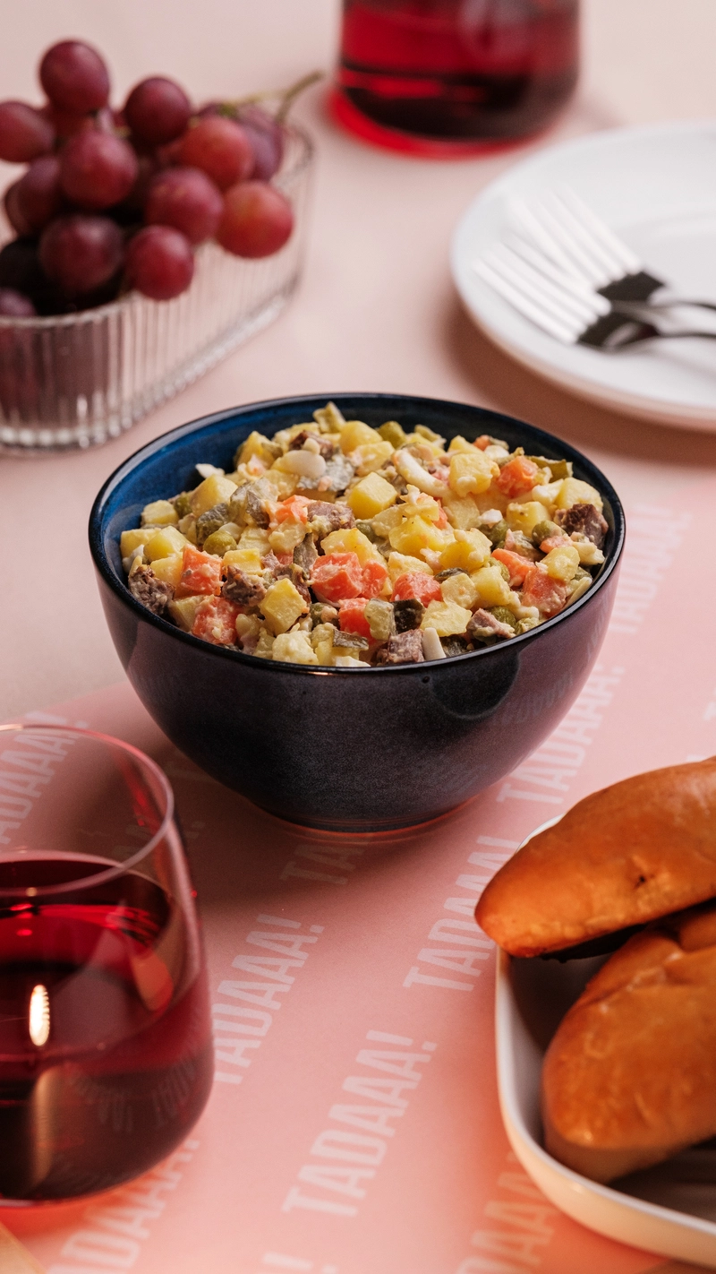 Beef Olivier Salad Bowl for Sharing