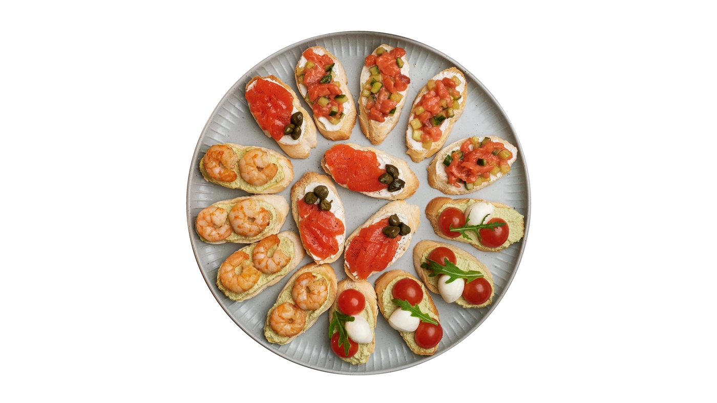 Selection of 16 Fish Tartine