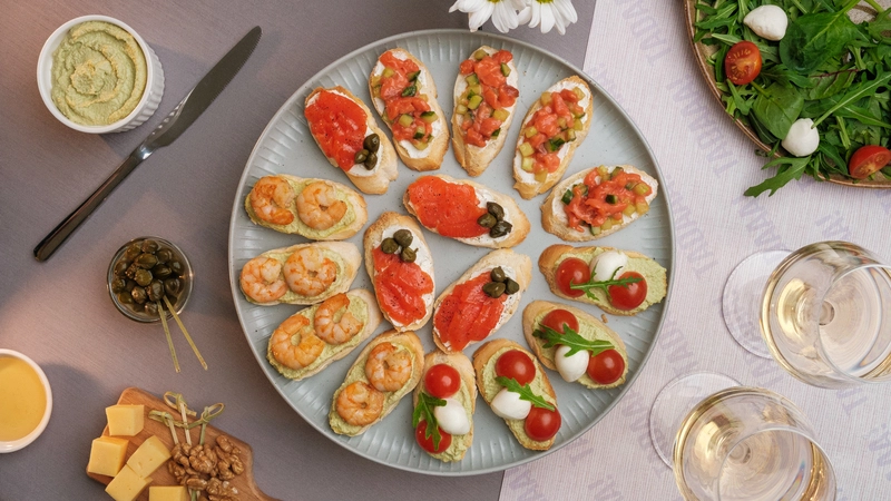 Selection of 16 Fish Tartine