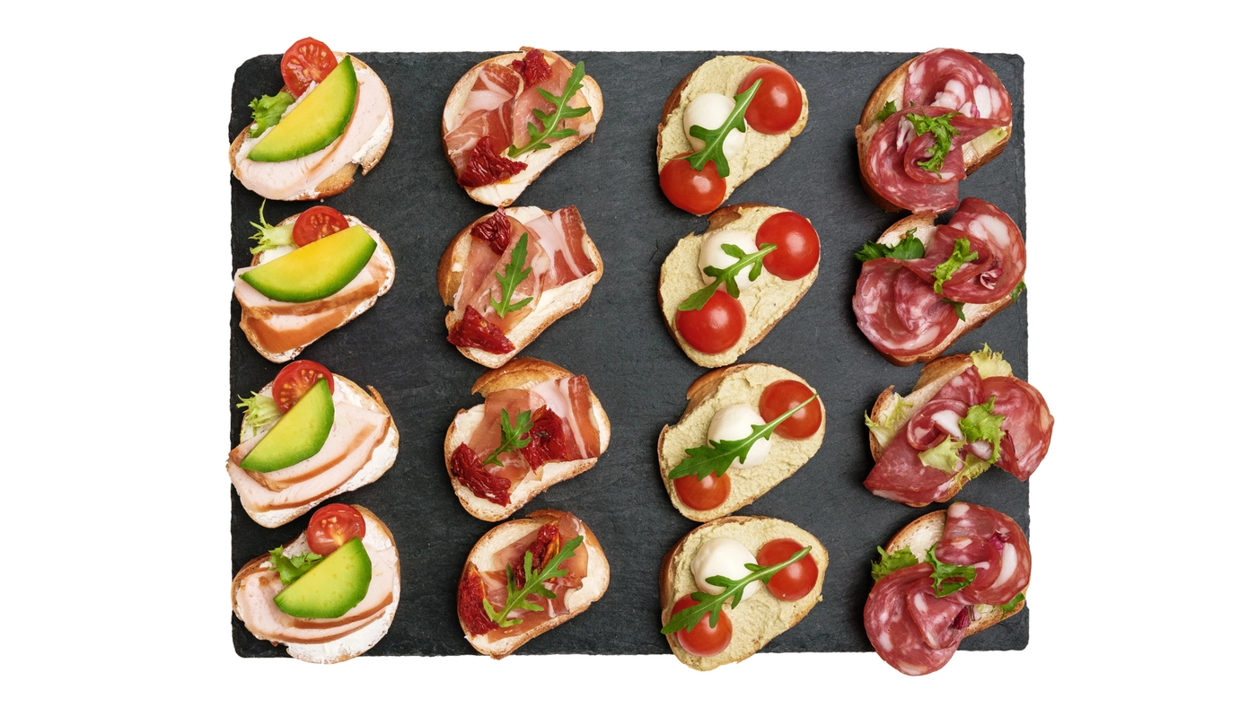 Selection of 16 Meat Tartines