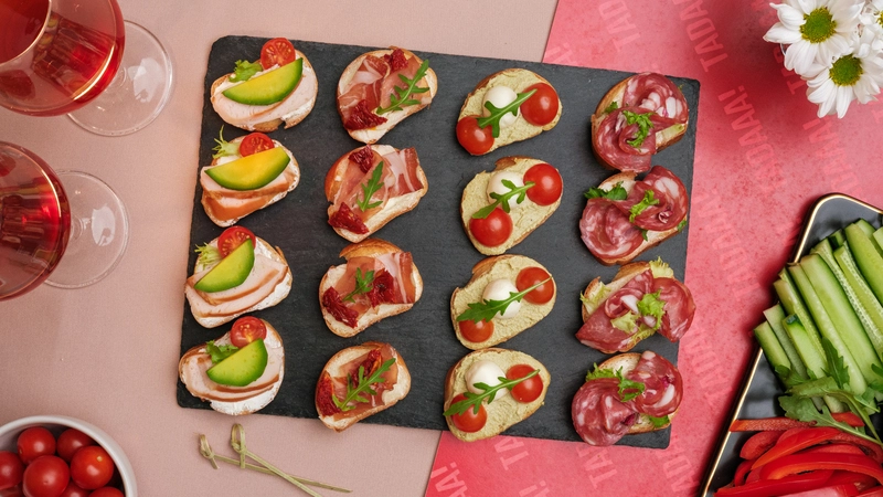 Selection of 16 Meat Tartines