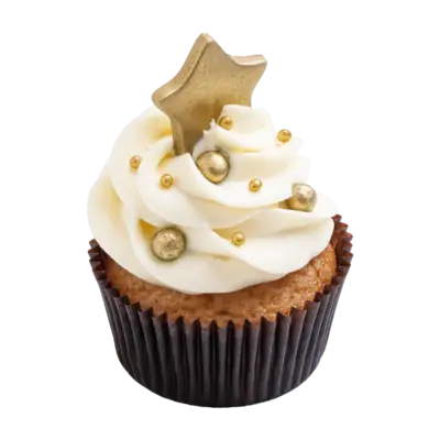 Gold Star Cupcakes – 6 pcs