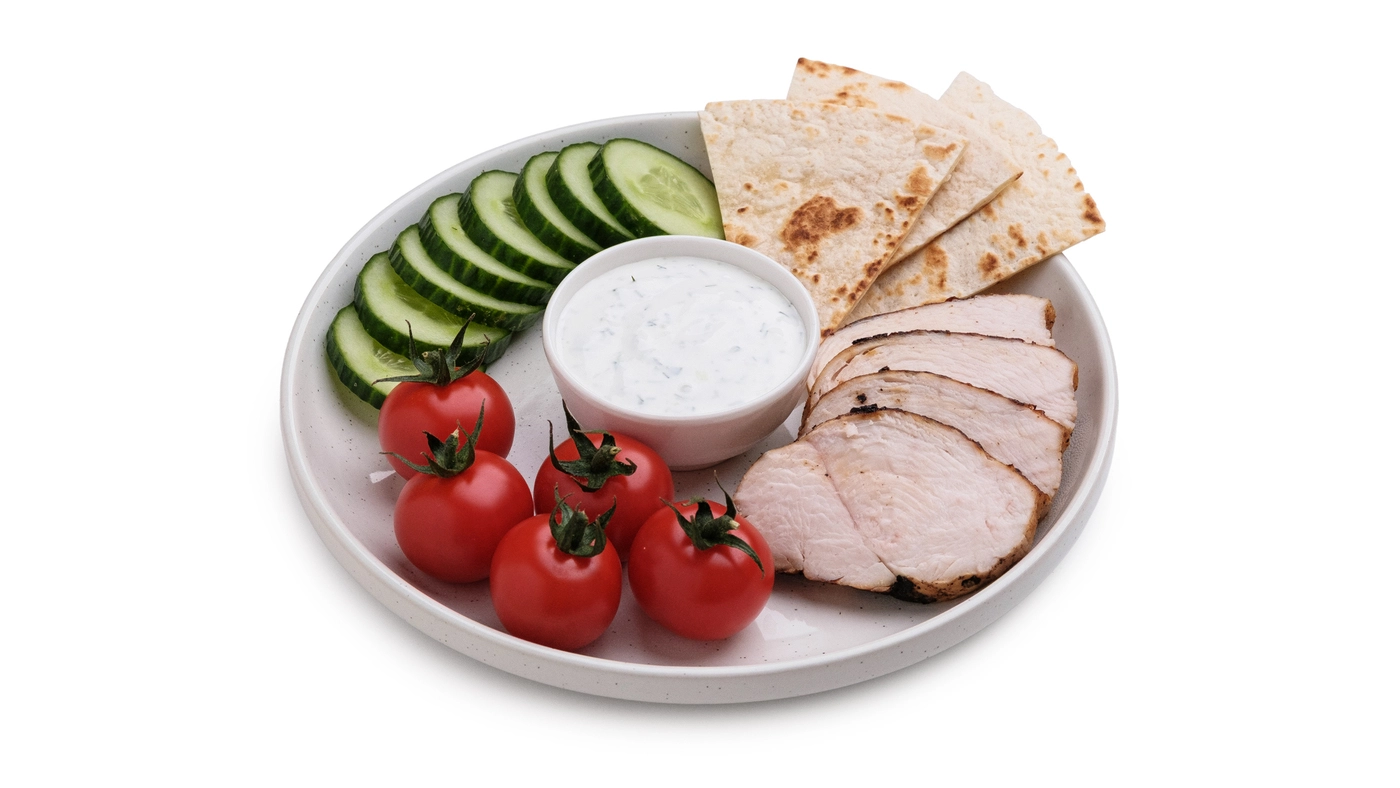 Kids Chicken & Veg Lunchbox with Tzatziki