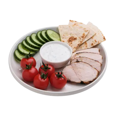 Kids Chicken & Veg Lunchbox with Tzatziki