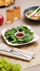 Mixed Leaf Salad with Pomegranate Dressing