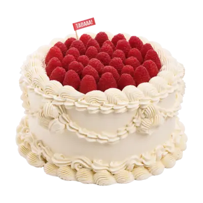 Raspberry & White Chocolate Dream – 7″ / 10 portions