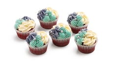Silver Swirl Red Velvet Cupcakes – 6 pcs