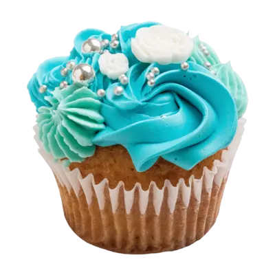 Ocean Pearl Vanilla Cupcakes – 6 pcs