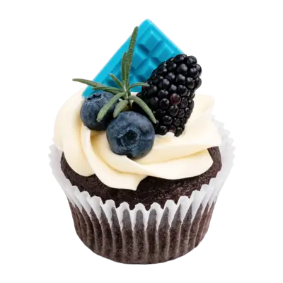 Blue Chocolate & Berry Cupcakes – Pack of 6