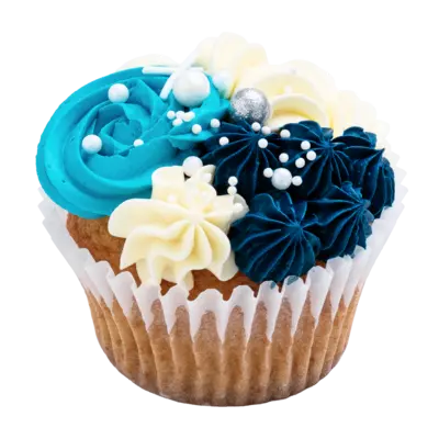 Deep Blue Sea Vanilla Cupcake Set – 6 pcs