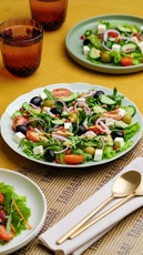 Greek Salad Bowl with Pomegranate — Serves 4
