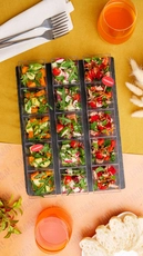 Salmon Teriyaki, Butternut & Feta Salad Cups – 15 pcs