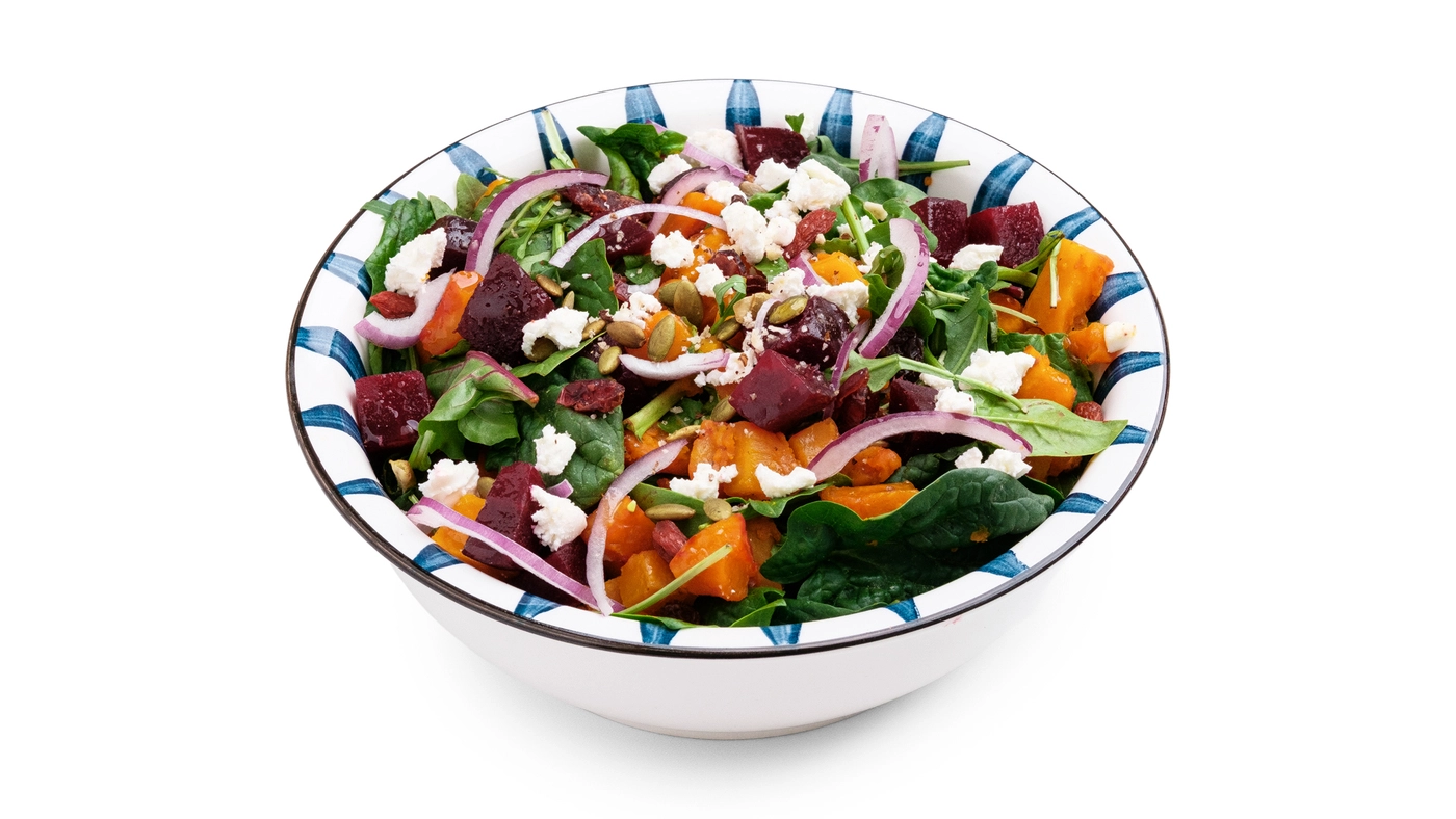 Roasted Butternut Squash and Beetroot Feta Salad Bowl