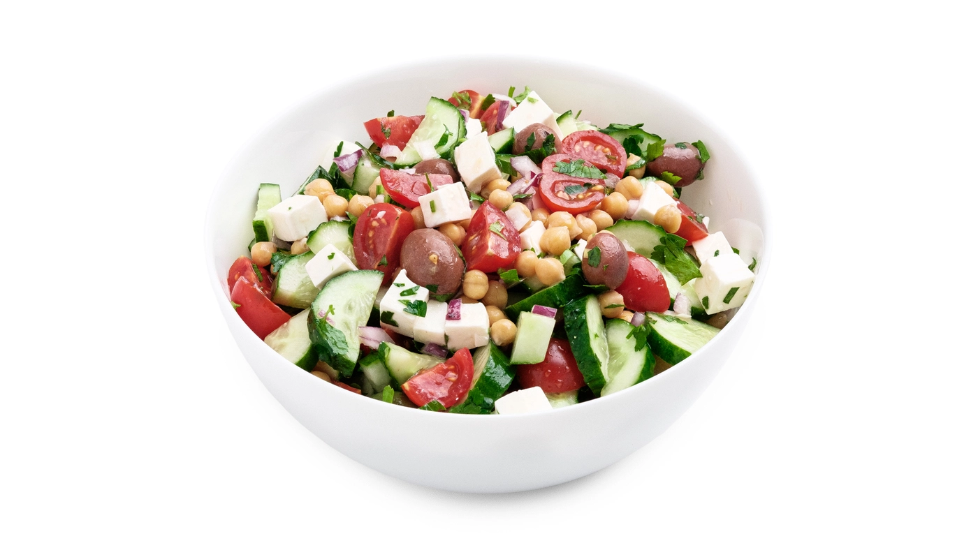 Mediterranean Chickpea and Feta Sharing Bowl