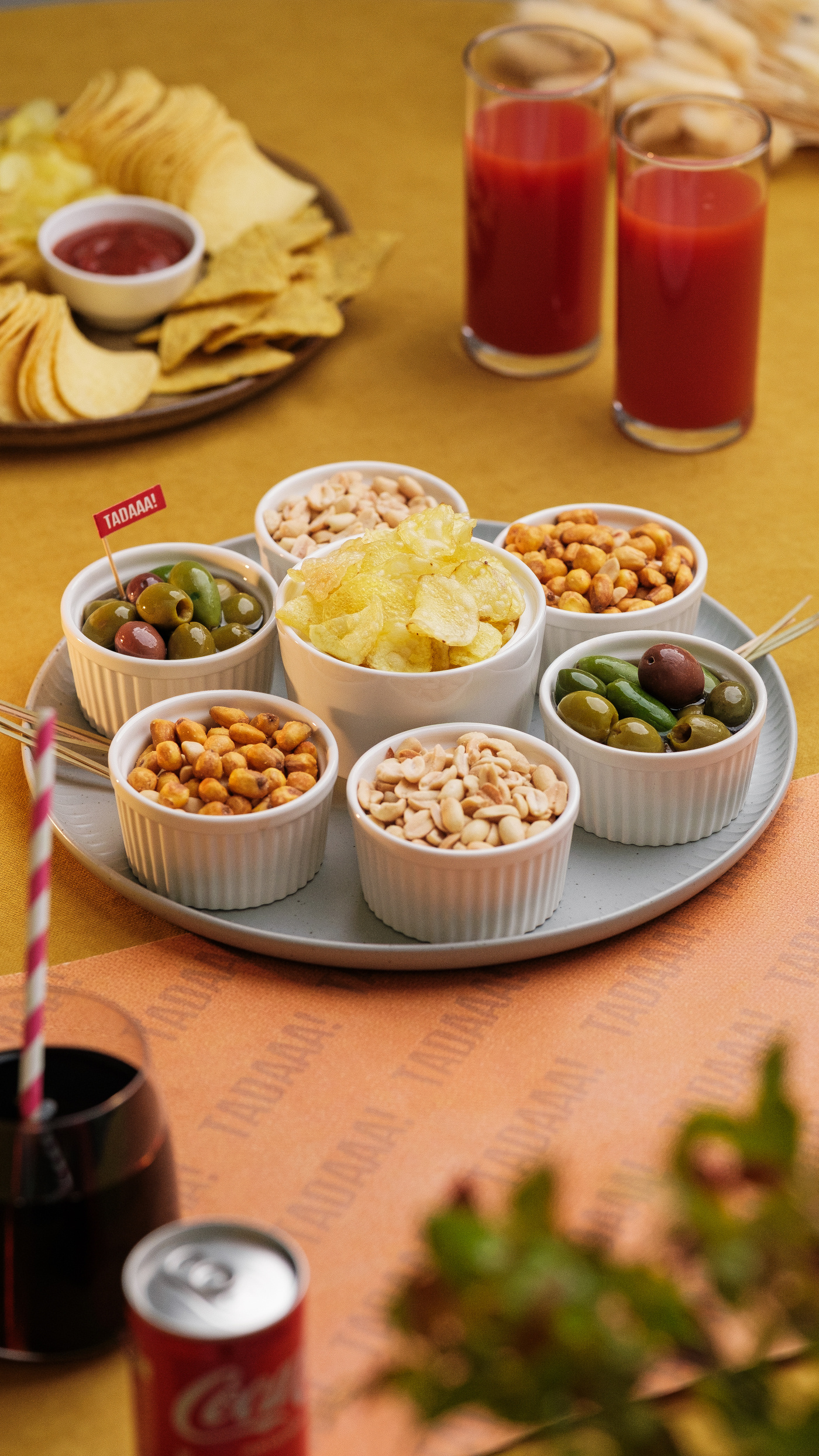 Seven-Bowl Savoury Snack Selection