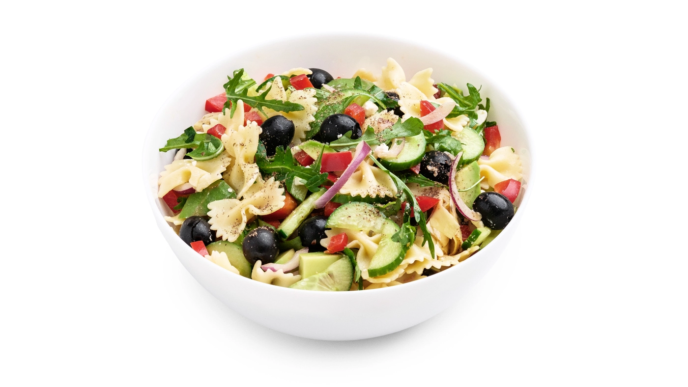 Lemon Herb Mediterranean Pasta Salad