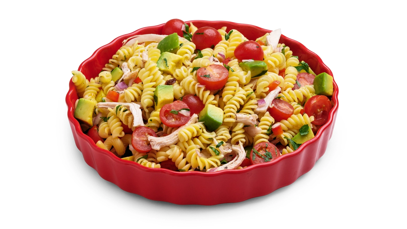 Sun-Kissed Chicken & Avocado Pasta Bowl for Sharing