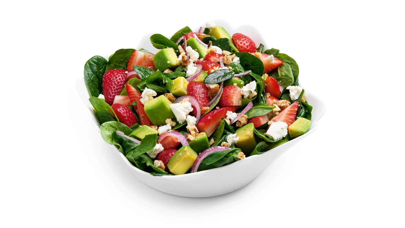 Strawberry & Spinach Feta Salad Bowl for Sharing