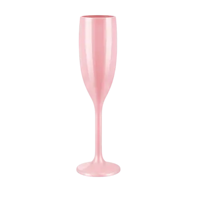 Pink champagne flutes