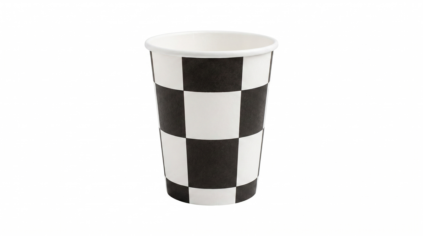 Checkered Flag Paper Cup x10