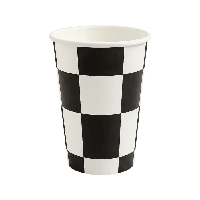 Checkered Flag Paper Cup x10
