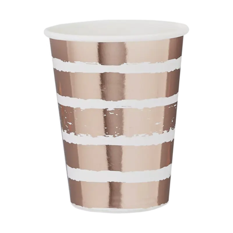 Rose Gold Stripe Cup