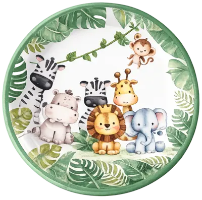 Safari Paper Plates, Cups and Napkins Set