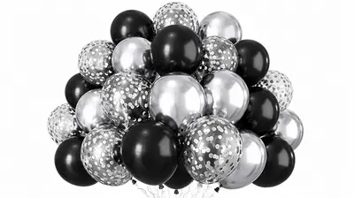 Black & Silver Balloon Set 35 pcs