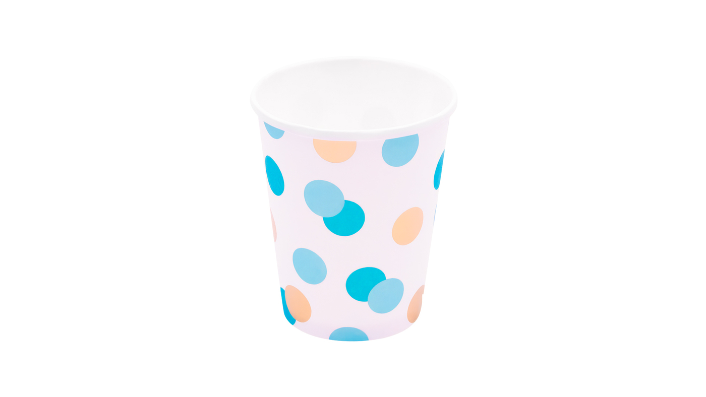 Blue & Gold Dots Cup