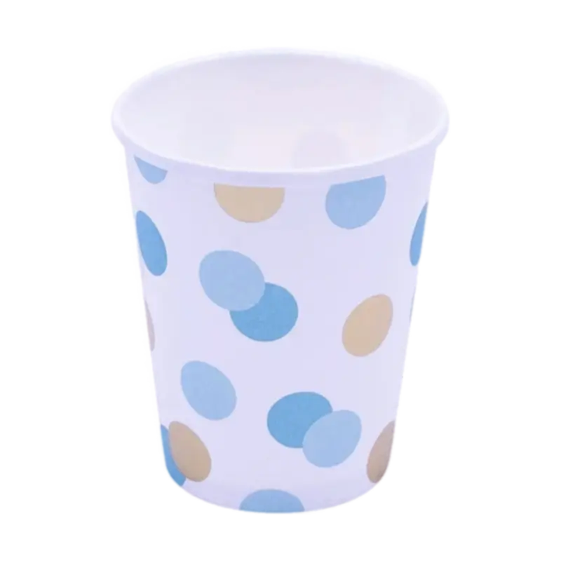 Blue & Gold Dots Cup