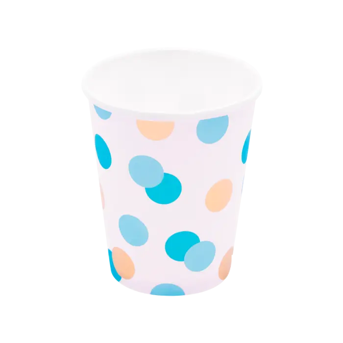 Blue & Gold Dots Cup