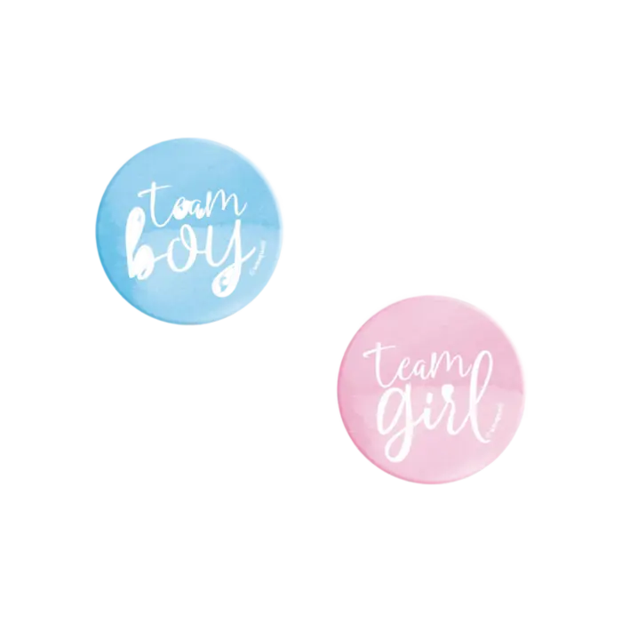 Gender Reveal Team Badges