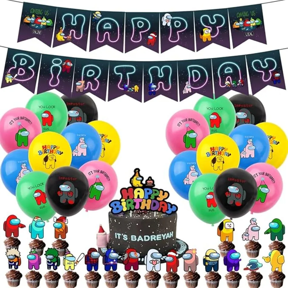 Among Us Balloons & Banner Set