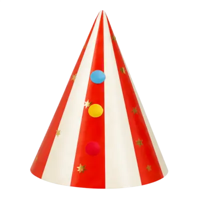 Circus Theme Paper Party Pompom Hats