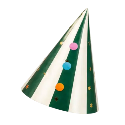 Circus Theme Paper Party Pompom Hats