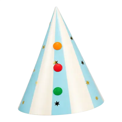Circus Theme Paper Party Pompom Hats
