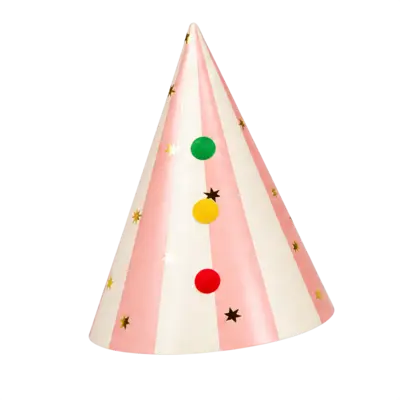 Circus Theme Paper Party Pompom Hats