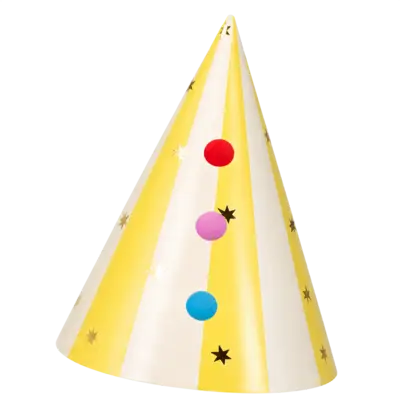 Circus Theme Paper Party Pompom Hats
