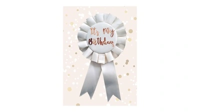 Rose Gold & Cream Birthday Badge