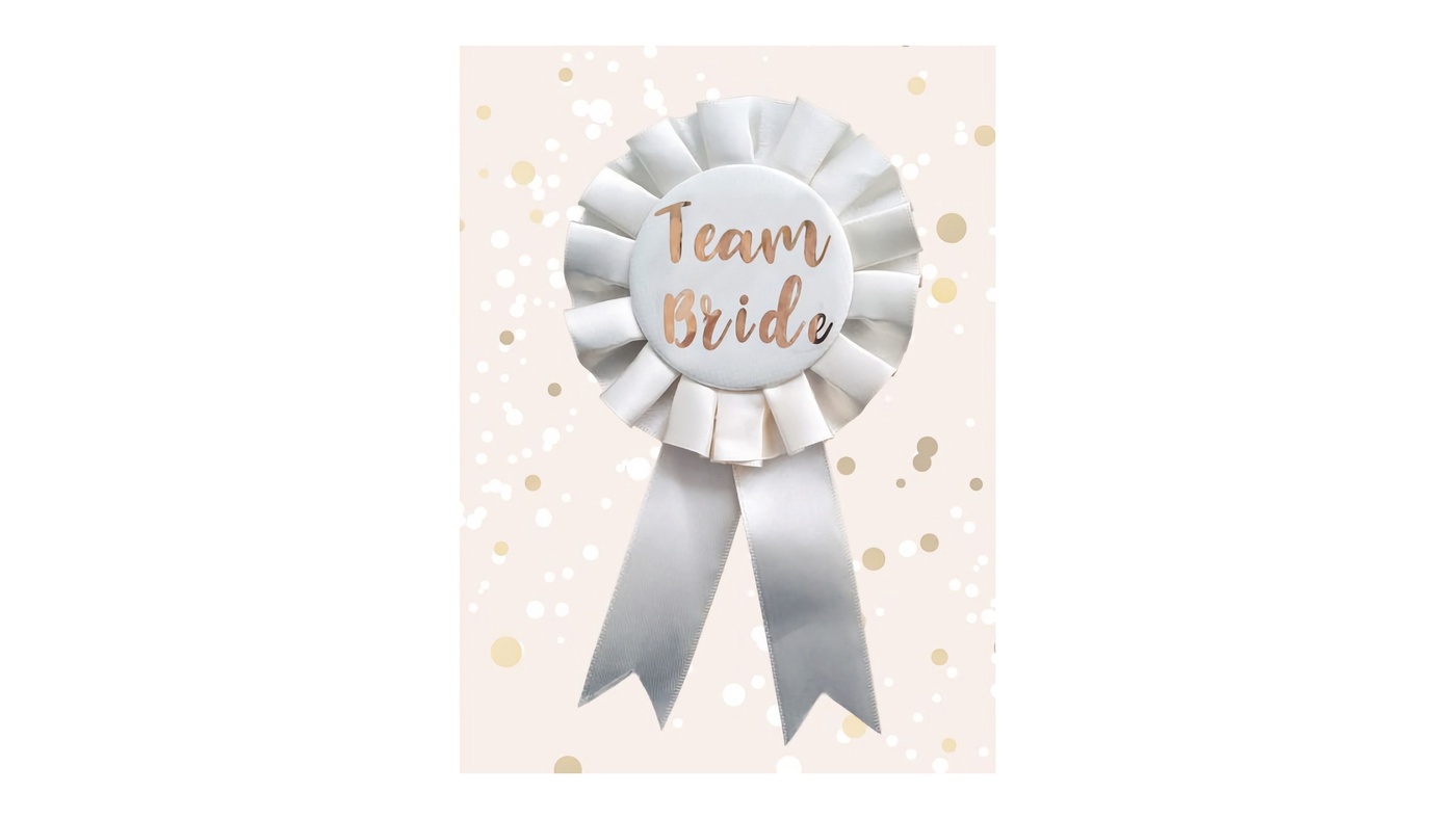 Rose Gold & Cream Bride Badge