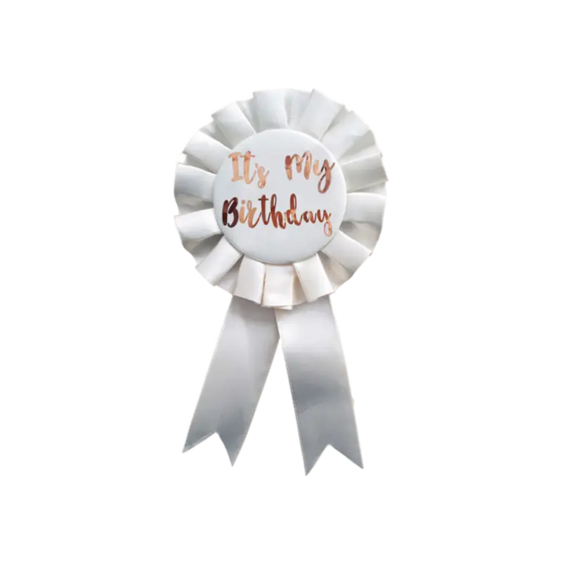 Rose Gold & Cream Birthday Badge