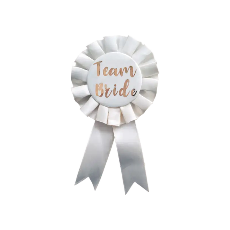 Rose Gold & Cream Bride Badge