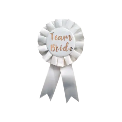 Rose Gold & Cream Bride Badge