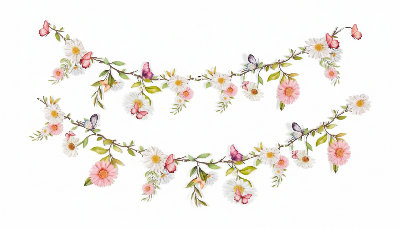 Daisy Garden Party Banner 2 pcs