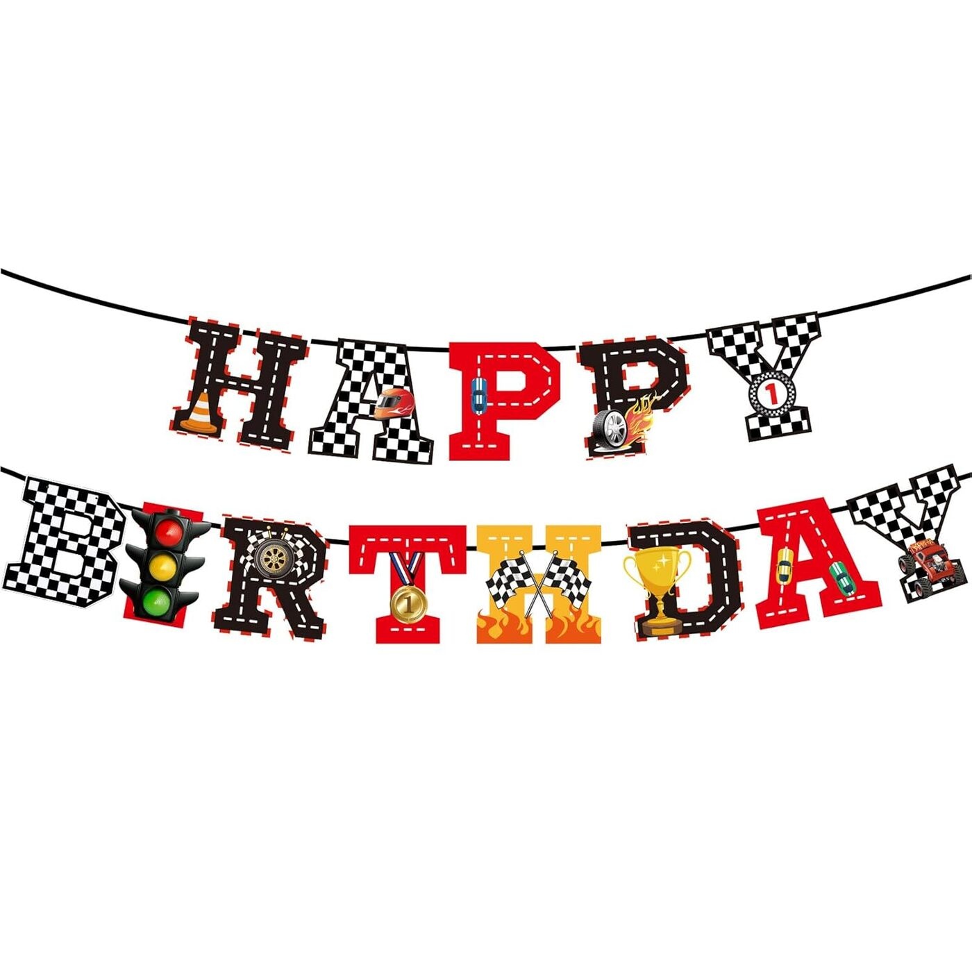 Race Car Birthday Banners