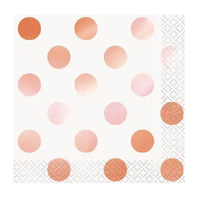 Rose Gold Dots Napkins