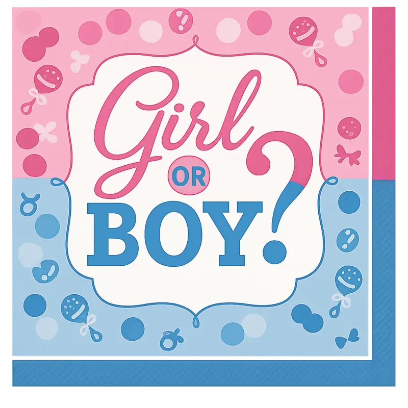 Gender Reveal Napkins